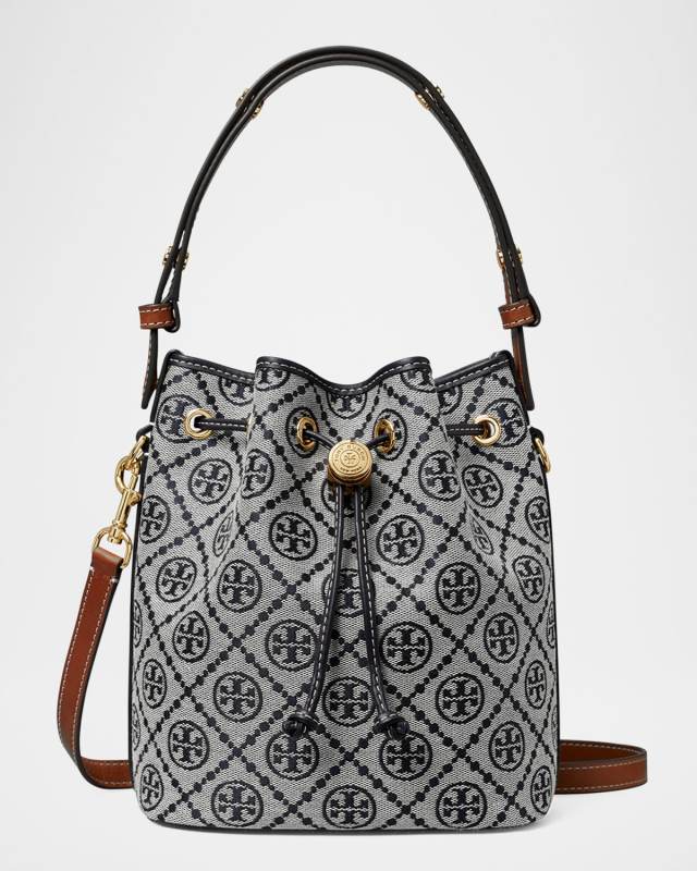 T Monogram Canvas Bucket Bag